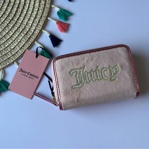 Juicy Couture Zip Wallet Pink w Rhinestone NWT